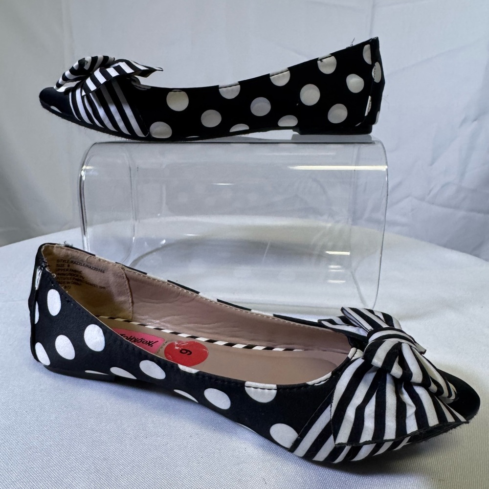 Betsey Johnson Razzle Bow Flats Polka Dot 6
